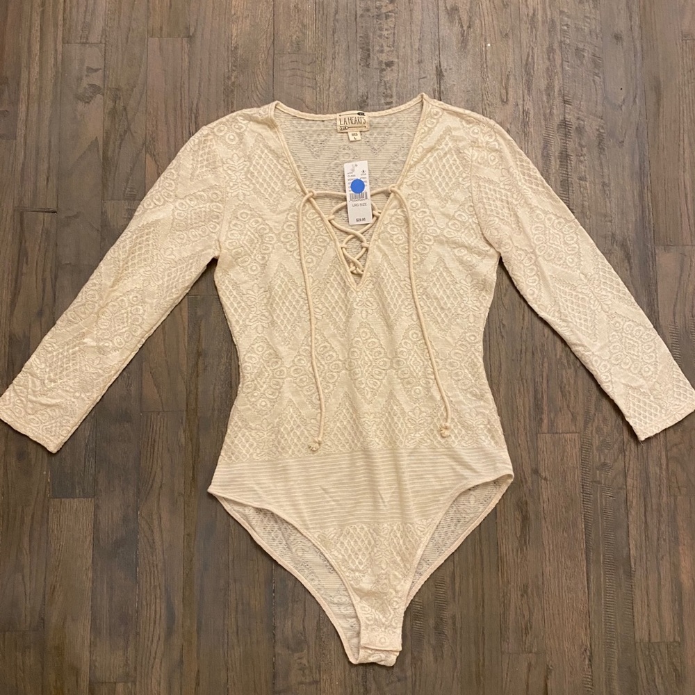 Cream Lace Bodysuit